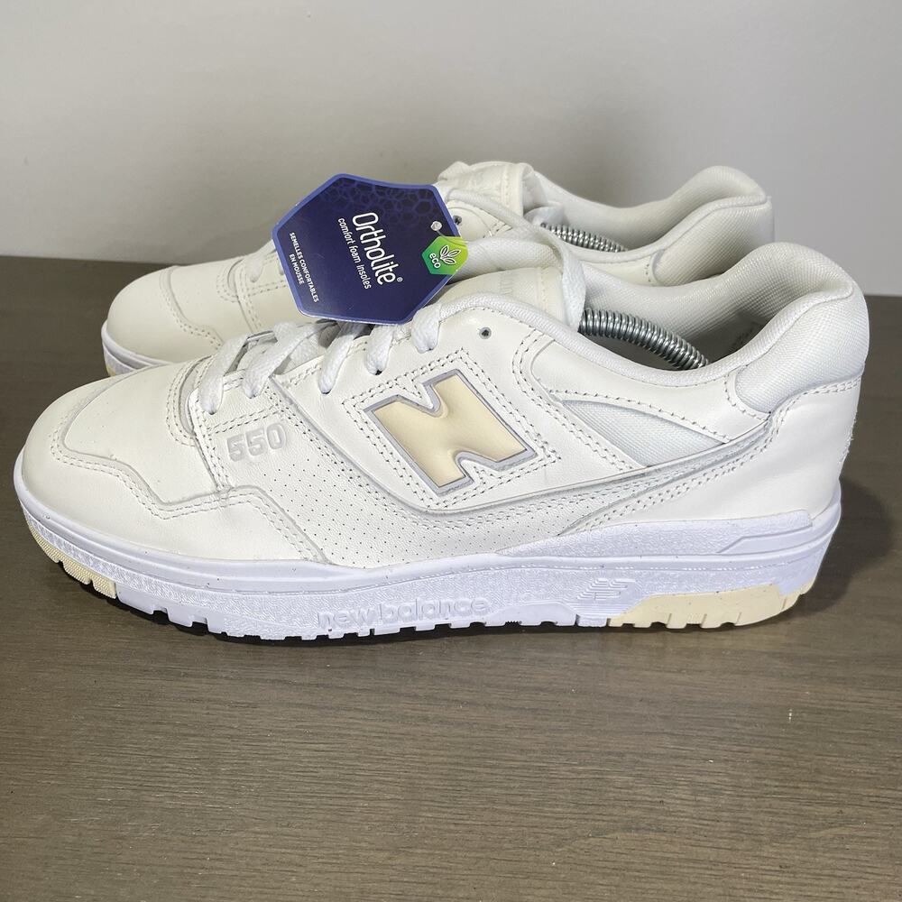 New Balance 550 Womens Size 9 Shoes NEW Sea Salt Calcium Cream White Ortholite